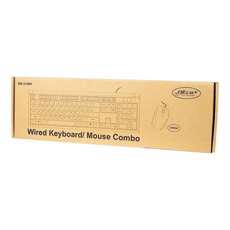 Klaviatūra Inter-Tech KM-3149R su pele Namams USB QWERTY