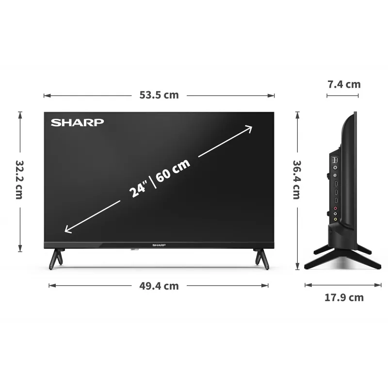 LED televizorius 24 coliai 24HA1405E