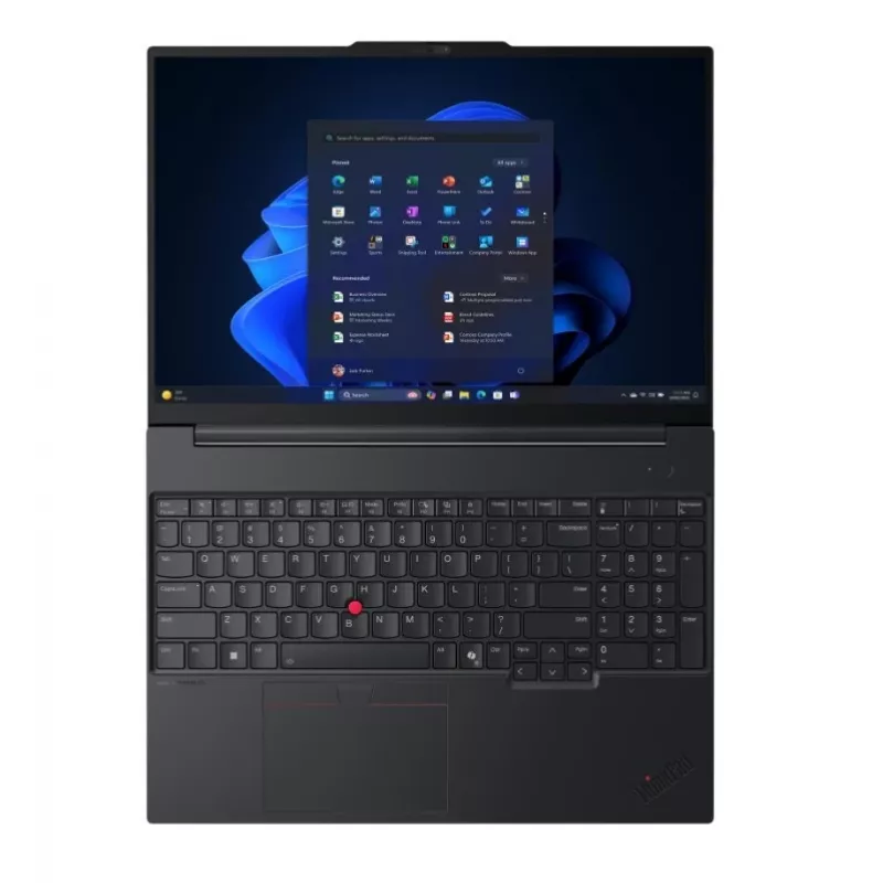 Lenovo ThinkPad E16 Gen 3 nešiojamasis kompiuteris, Intel Core Ultra 7 256V, 16 GB RAM, 512 GB SSD, 16 colių WUXGA, Windows 11 Pro, juoda
