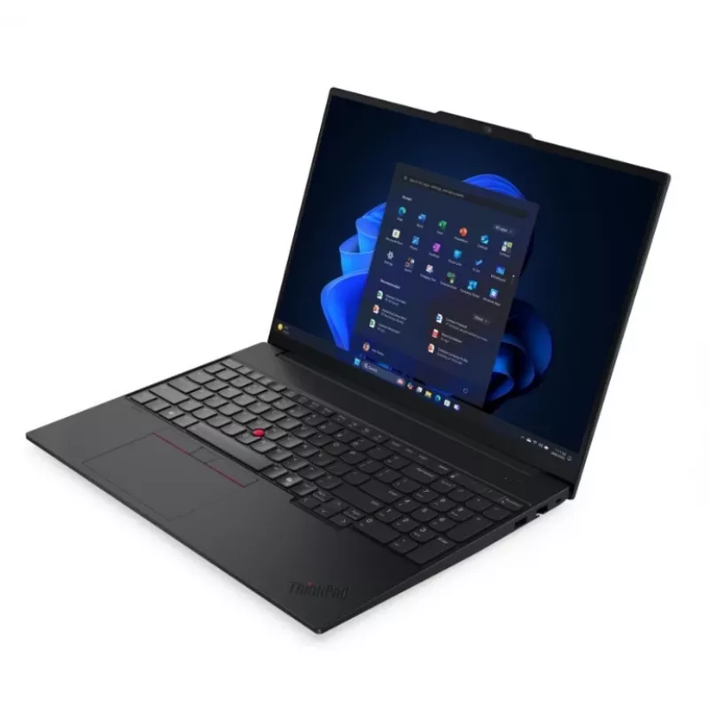 Lenovo ThinkPad E16 Gen 3 nešiojamasis kompiuteris, Intel Core Ultra 7 256V, 16 GB RAM, 512 GB SSD, 16 colių WUXGA, Windows 11 Pro, juoda