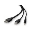 KVM kabelis Belkin F1DN1CCBL — HDMI į USB A/B su garsu, USB klaviatūros/pelės prievadai, 3 m