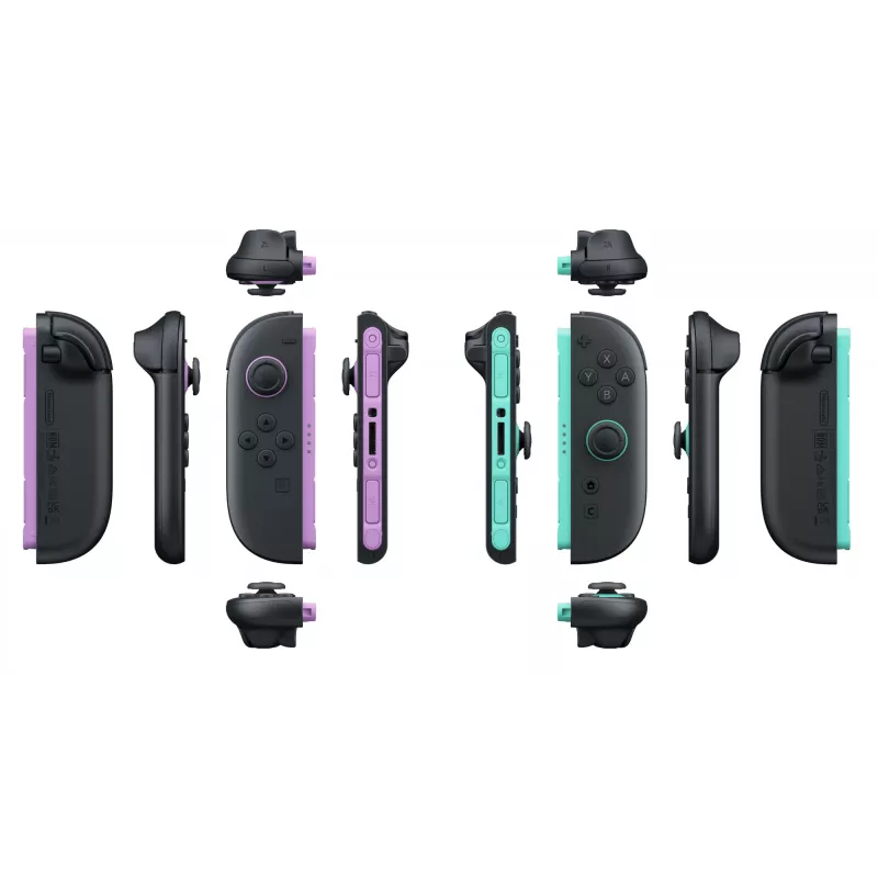 Nintendo Joy-Con 2 pora šviesiai violetinė / šviesiai žalia, žaidimų pultelis, Nintendo Switch 2, Home mygtukas, analoginis / skaitmeninis, belaidis, Bluetooth