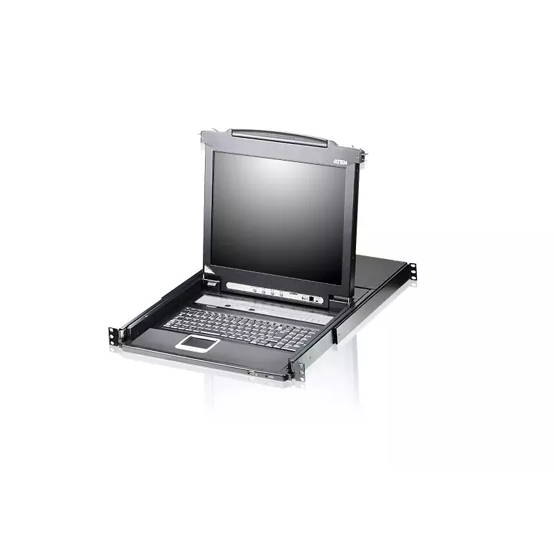 ATEN 8 prievadų 17 colių LCD KVM jungiklis (USB – PS/2 VGA) su USB periferiniu prievadu