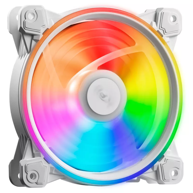 XPG HURRICANE 120 ARGB PWM White, ventiliatorius, 12 cm, 600 aps./min., 2000 aps./min., balta