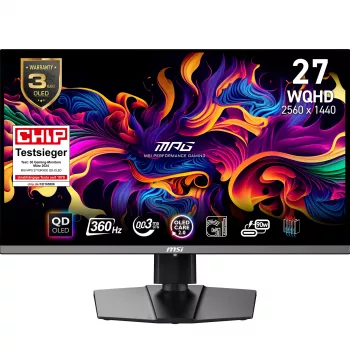 MSI MPG 271QRXDE QD-OLED kompiuterio monitorius 67,3 cm (26,5 col.) 2560 x 1440 pikseliai Wide Quad HD juodas