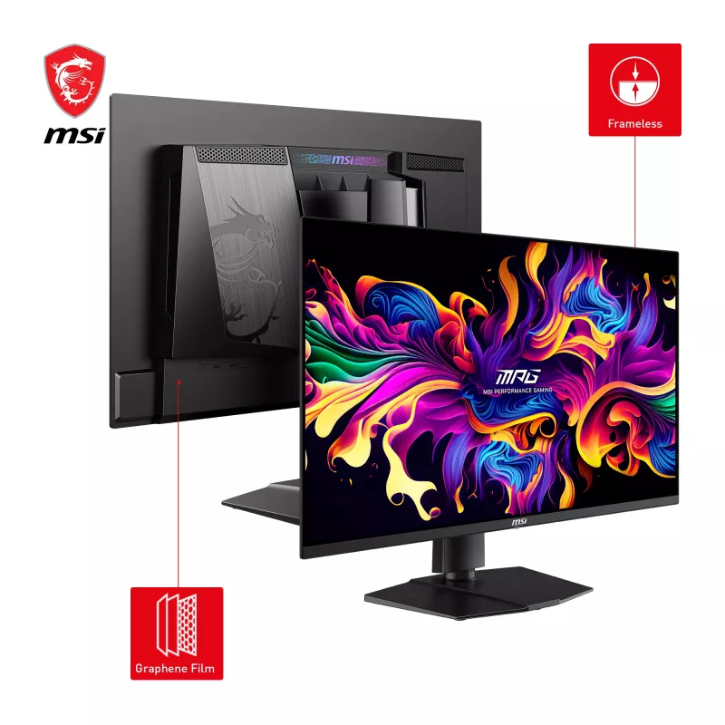 MSI MPG 271QRXDE QD-OLED kompiuterio monitorius 67,3 cm (26,5 col.) 2560 x 1440 pikseliai Wide Quad HD juodas