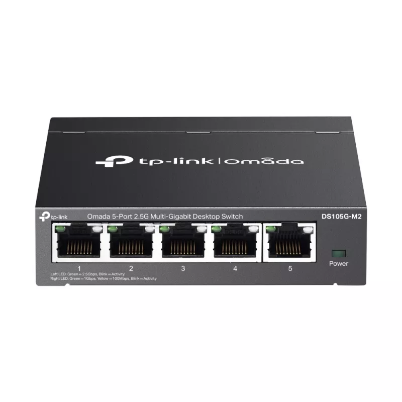 TP-Link Omada DS105G-M2 tinklo komutatorius Nevaldomas 2.5G Ethernet (100/1000/2500) Juodas