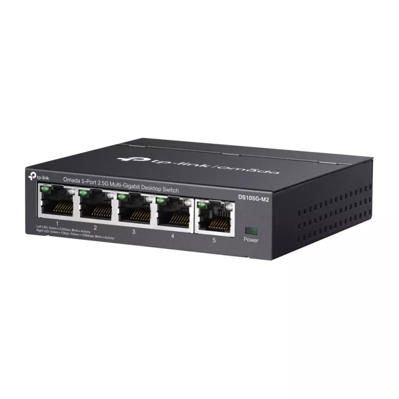 TP-Link Omada DS105G-M2 tinklo komutatorius Nevaldomas 2.5G Ethernet (100/1000/2500) Juodas