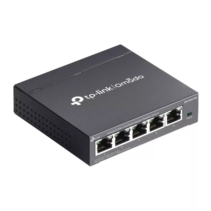 TP-Link Omada DS105G-M2 tinklo komutatorius Nevaldomas 2.5G Ethernet (100/1000/2500) Juodas