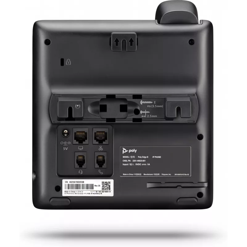 HP Poly Edge B30 IP telefonas su PoE, IP telefonas, juodas, laidinis ragelis, stalas/siena, 4 linijos, LCD