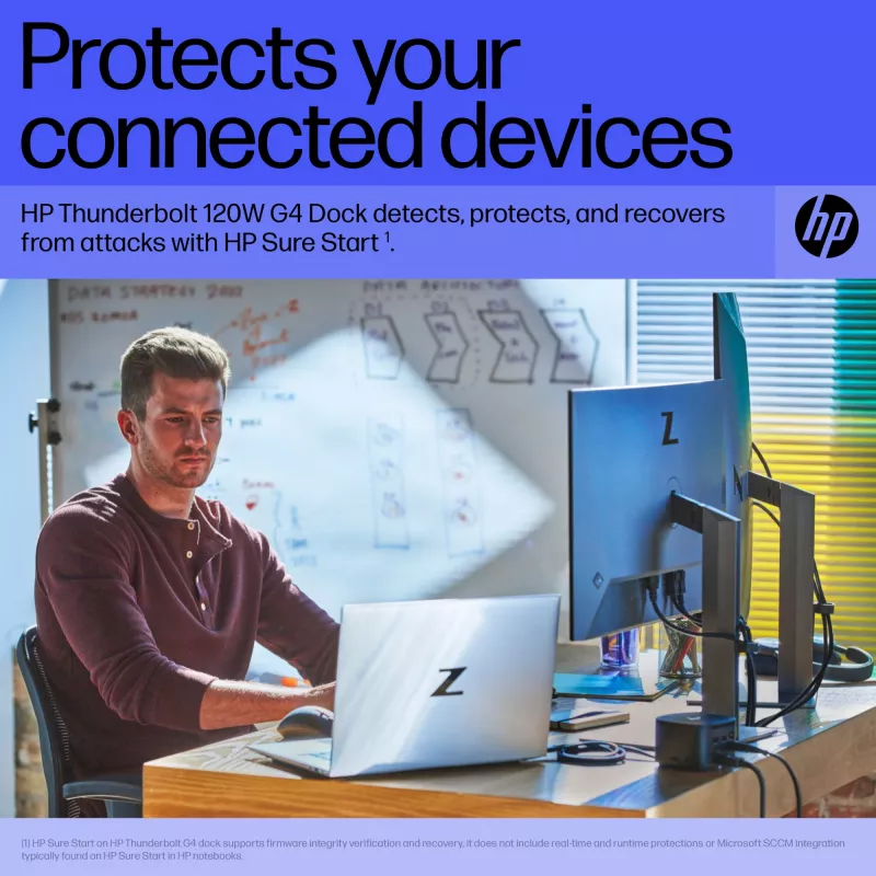 HP Thunderbolt Dock 120W G4, Kensington, Kinija, Tailandas, Taivanas, Verslo, Windows 10, Windows 11, MacOS, 98 mm