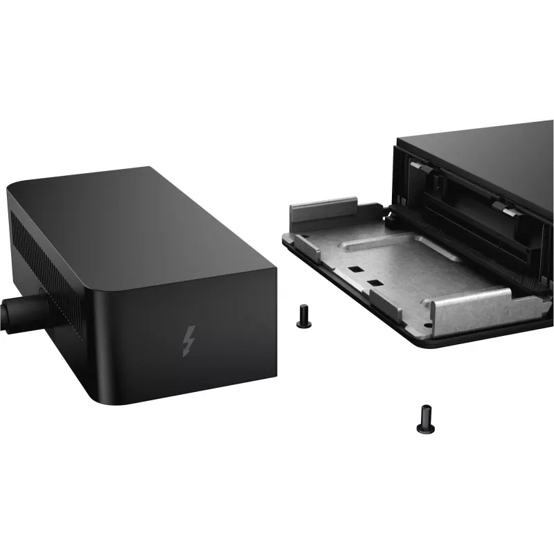 DELL Thunderbolt™ dokas – WD22TB4, prijungimo stotelė, Thunderbolt, 10,100,1000 Mbit/s, juoda, 5120 x 2880 pikselių, DC