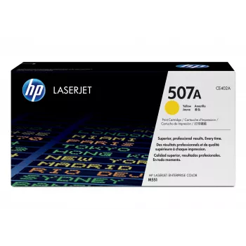 HP 507A Geltona Originali LaserJet tonerio kasetė