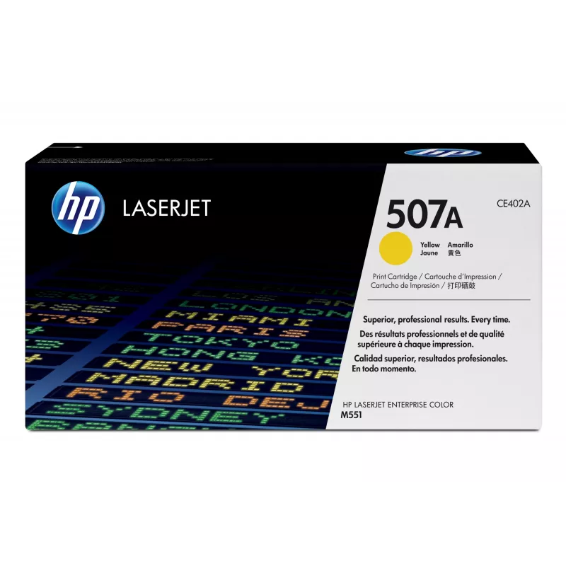 HP 507A Geltona Originali LaserJet tonerio kasetė