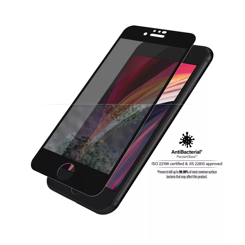 PanzerGlass ® Privatumo ekrano apsauga iPhone SE (2020/2022) | 8 | 7 | 6 | 6s | Nuo krašto iki krašto
