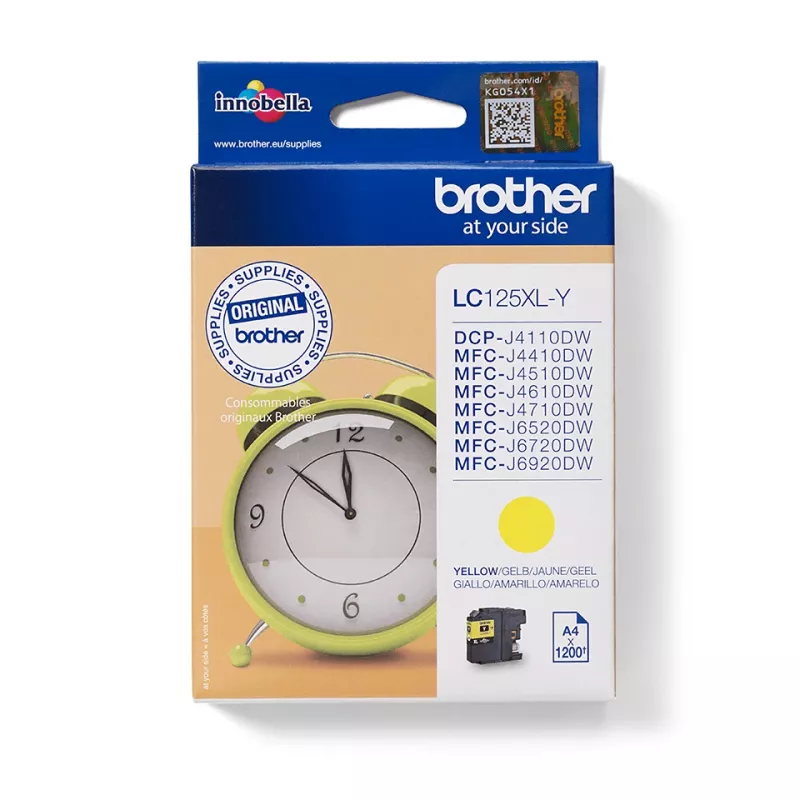 Brother LC-125XLY rašalo kasetė 1 vnt. Originalius Geltona