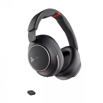 HP Poly Voyager Surround 85 UC Microsoft Teams sertifikuotos USB-C ausinės + USB-C/A adapteris + įkrovimo stovas