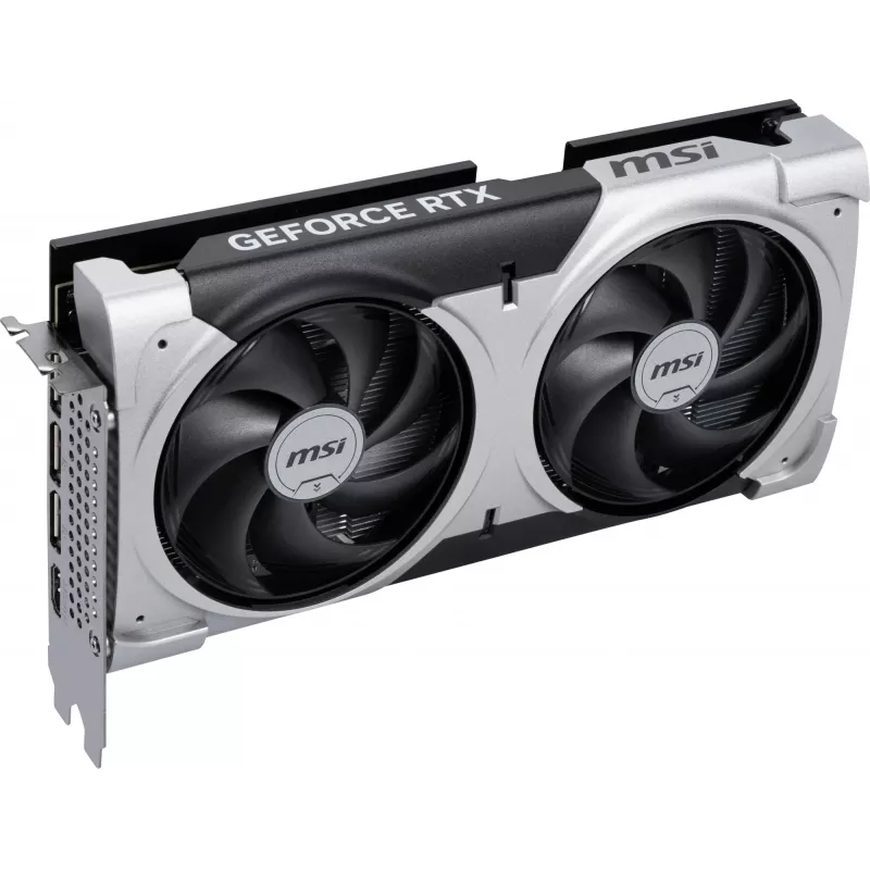 Vaizdo plokštė MSI GeForce RTX 5060 Ti 16 GB GDDR7, PCIe 5.0, 128 bitų, 2602 MHz spartinimas, 180 W, 2 ventiliatoriai