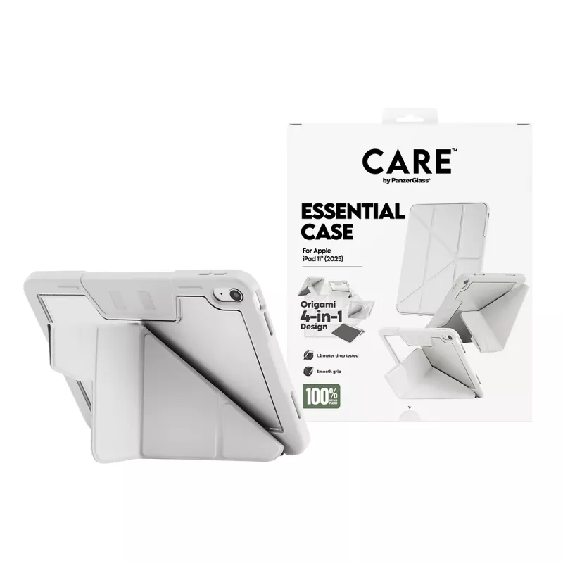 Apsauginis dėklas PanzerGlass CARE Essential, skirtas iPad 11 col. (2025–2026), šviesiai pilkas, modelis CR43626