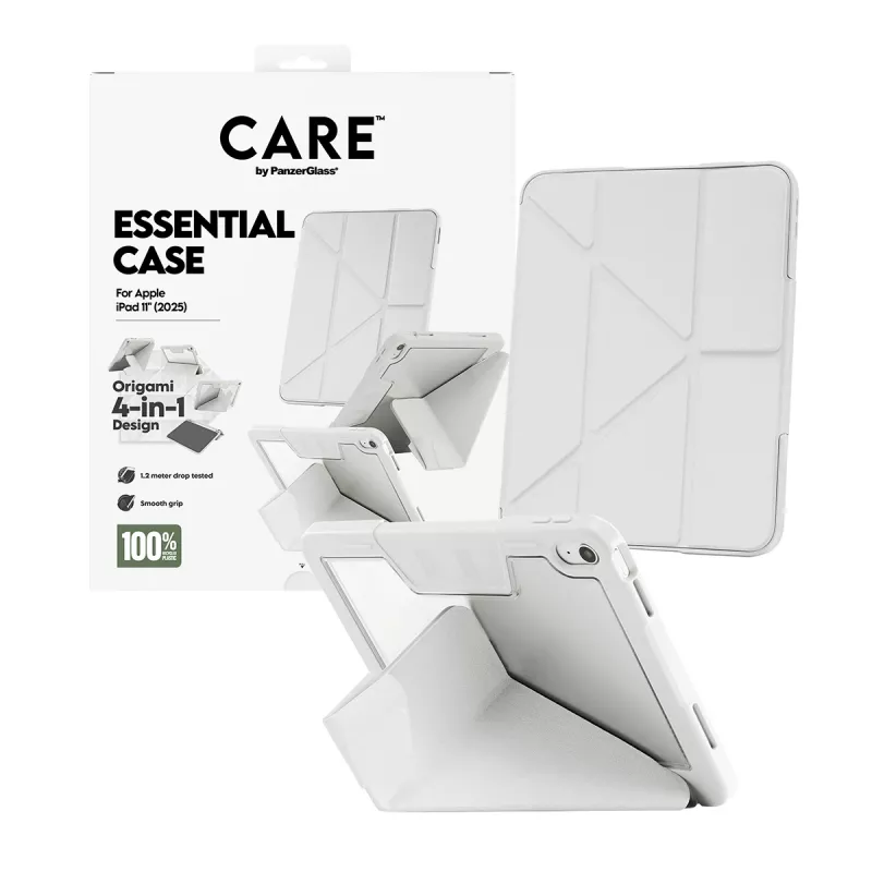 Apsauginis dėklas PanzerGlass CARE Essential, skirtas iPad 11 col. (2025–2026), šviesiai pilkas, modelis CR43626