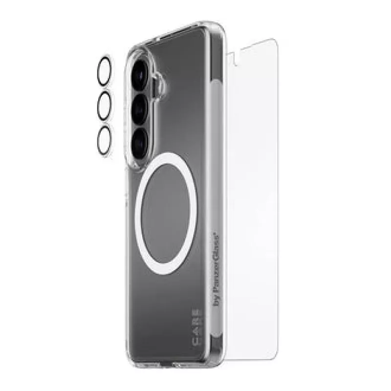 Ekrano apsauga PanzerGlass CARE 3-in-1, skirta Samsung Galaxy S (2026) – PanzerGlass