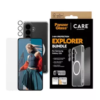 Ekrano apsauga PanzerGlass CARE 3-in-1, skirta Samsung Galaxy S (2026) – PanzerGlass