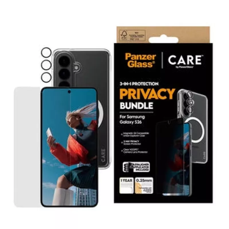 PanzerGlass CR67643 mobiliojo telefono dėklas 16 cm (6,3 col.) Užvalkalas Juoda, Skaidri