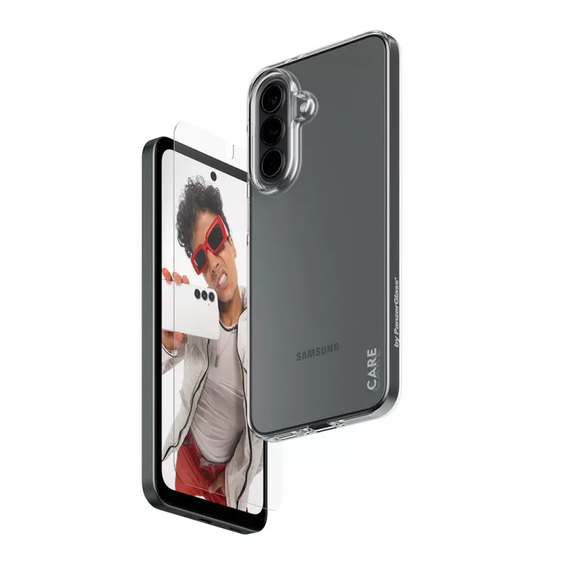 Ekrano apsaugos ir dėklo rinkinys PanzerGlass Samsung Galaxy A37 (CR46764) 2-in-1 CARE