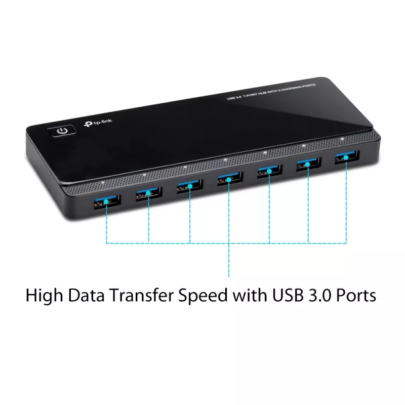 TP-Link UH720 USB 3.2 Gen 1 (3.1 Gen 1) Micro-B 5000 Mbit/s juodas