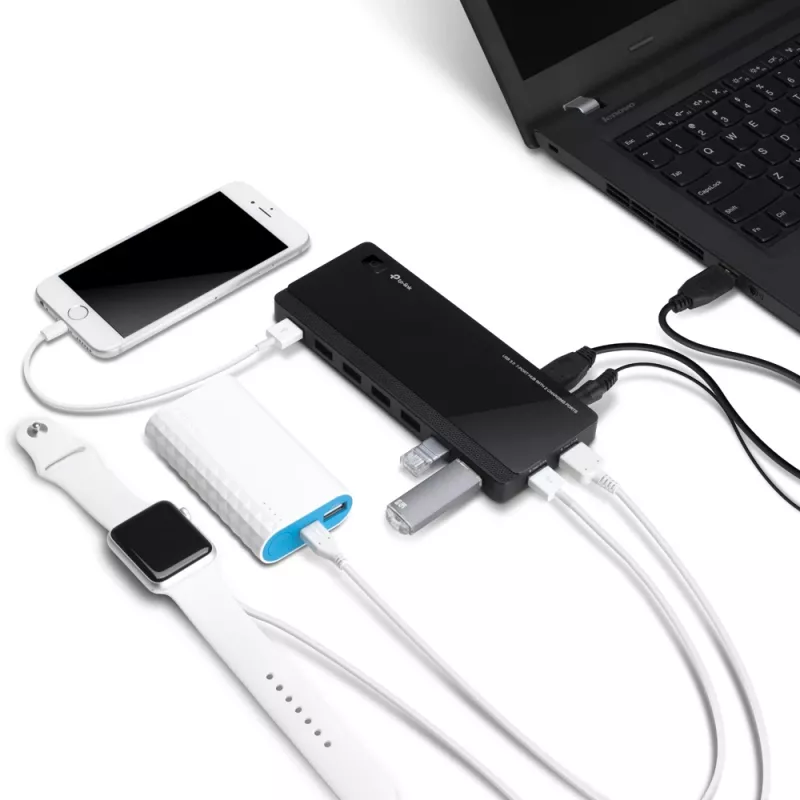 TP-Link UH720 USB 3.2 Gen 1 (3.1 Gen 1) Micro-B 5000 Mbit/s juodas