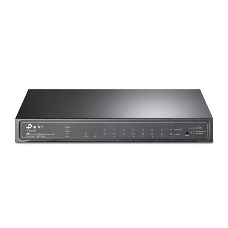 TP-Link JetStream 8 prievadų gigabitinis išmanusis PoE+ komutatorius su 2 SFP lizdais