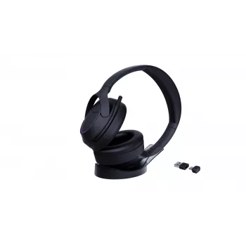 Yealink BH78 ausinės (laidinis ir belaidis ryšys), ant galvos dedamas lankelis, skambučiams / muzikai, USB Type-C / USB Type-A, Bluetooth, įkrovimo stovas, juodos spalvos
