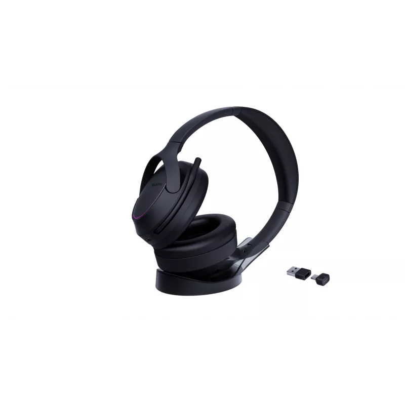 Yealink BH78 ausinės (laidinis ir belaidis ryšys), ant galvos dedamas lankelis, skambučiams / muzikai, USB Type-C / USB Type-A, Bluetooth, įkrovimo stovas, juodos spalvos