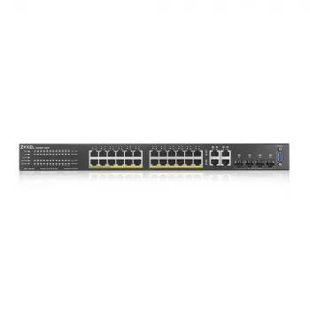 Zyxel GS2220-28HP-EU0101F tinklo komutatorius Valdomas L2 Gigabit Ethernet (10/100/1000) Power over Ethernet (PoE) Juodas