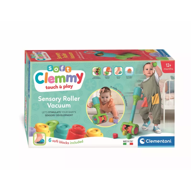 Clementoni Clemmy Minkštas dulkių siurblys, Statybinis rinkinys, 1 metai, 6 vnt., 110 g