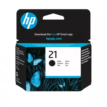 HP 21 Juoda Originali rašalo kasetė, Juoda, 1 vnt., 190 puslapių