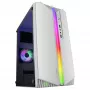 Mars Gaming MC-S1 Baltas Kompaktiškas Micro-ATX Žaidimų PC Korpusas ARGB Apšvietimas 12 Režimų FRGB Ventiliatorius Pilnas Šoninis Langas