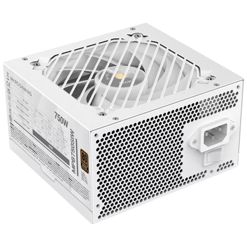 Mars Gaming MPB750SIW maitinimo blokas 750 W 24 kontaktų ATX ATX balta
