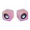 Mars Gaming MSCUBEP Pink Compact RGB Gaming Speakers 8W DSP Sound Processor
