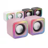 Mars Gaming MSCUBEP Pink Compact RGB Gaming Speakers 8W DSP Sound Processor