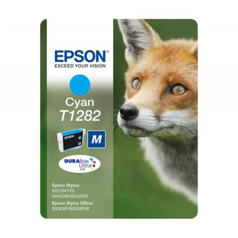 Epson Fox Singlepack Žydra T1282 DURABrite Ultra rašalas, žydra, 1 vnt.
