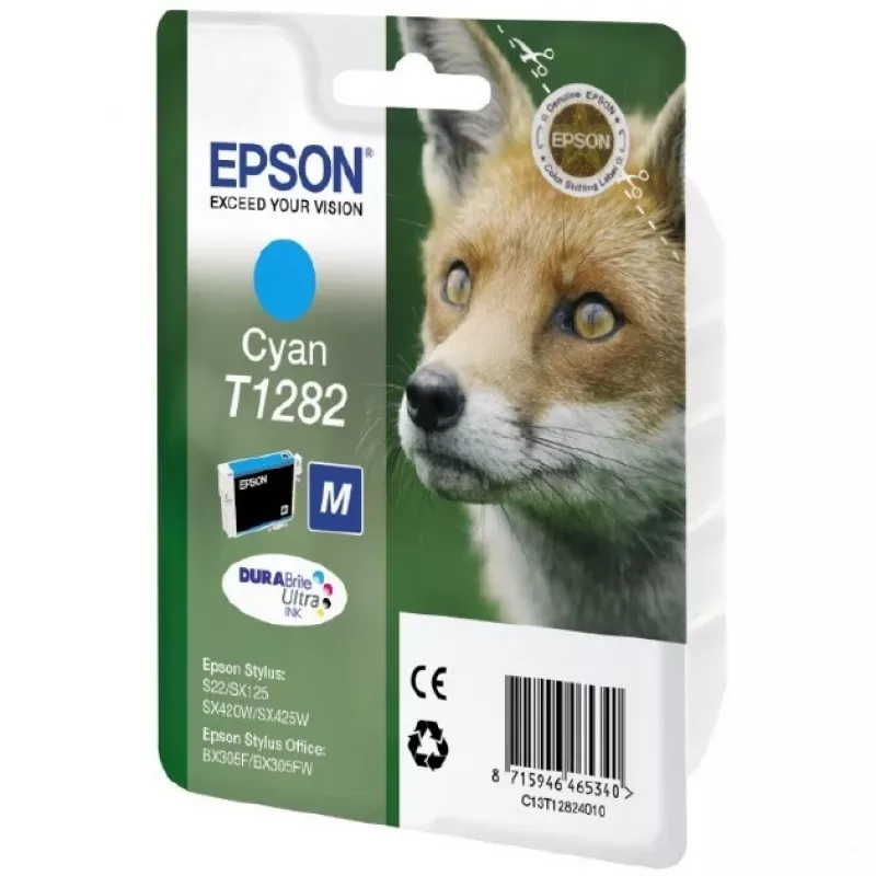 Epson Fox Singlepack Žydra T1282 DURABrite Ultra rašalas, žydra, 1 vnt.