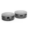 DELL Pro 7 viename USB-C kelioninis šakotuvas - DA310, laidinis, USB 3.2 Gen 2 (3.1 Gen 2) Type-C, 10,100,1000 Mbit/s, sidabrinis, 3840 x 2160 pikselių, 1920 x 1080 pikselių
