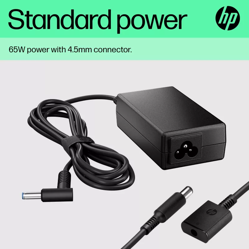 HP 65 W išmanusis kintamosios srovės adapteris, suderinamas su HP ProBook 440 G6 nešiojamuoju kompiuteriu; HP ProBook 450 G6 nešiojamuoju kompiuteriu; HP ProBook x360 11..., verslo, 5 – 35 °C, -20 – 85 °C, CCC, CE, BSMI, 47 mm