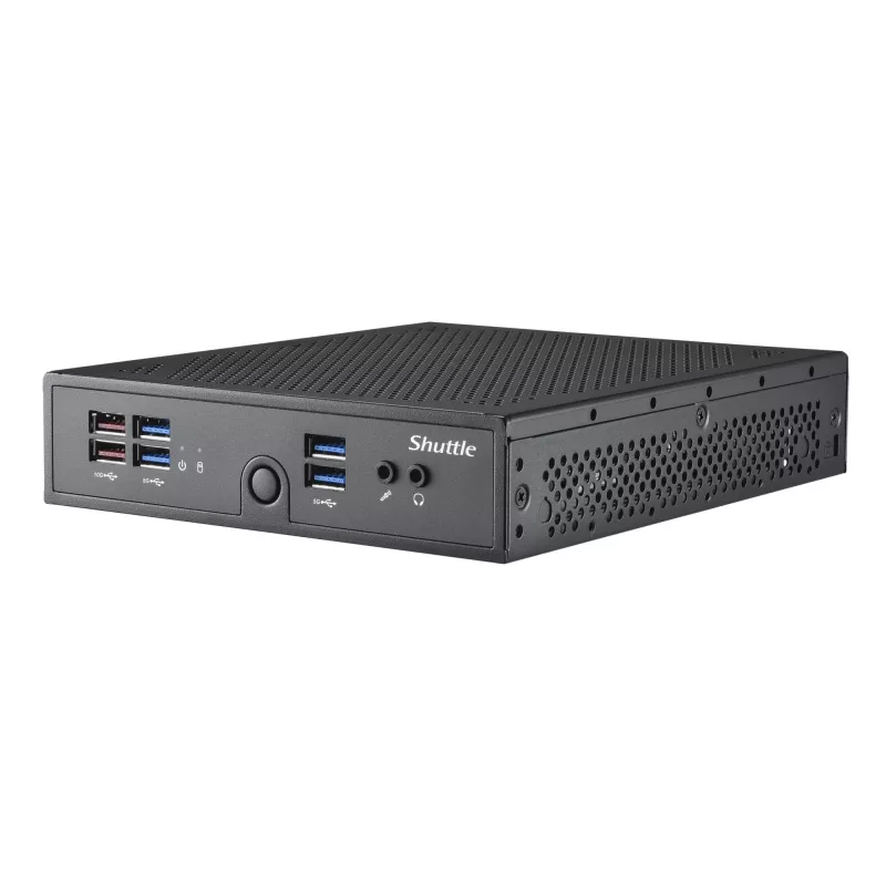 Shuttle XPC plonas Barebone DS50U, Intel Celeron 7305, 2x LAN (1x 2.5Gbit ,1x 1Gbit), 1xCOM,1xHDMI,1xDP, 1x VGA, be ventiliatoriaus, nuolatinis veikimas 24/7