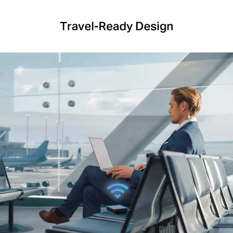 TP-Link AX1500 Wi-Fi 6 kelioninis maršrutizatorius, Wi-Fi 6 (802.11ax), dviejų juostų (2,4 GHz / 5 GHz), Ethernet LAN, juodas, nešiojamas maršrutizatorius