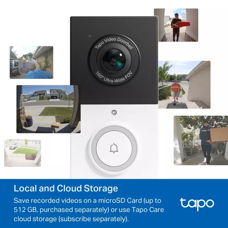 TP-Link Tapo Video Durų Skambučio Kamera 1 × D210, 1 × D100C, H.264, 3 MP, 2304 x 1296 pikseliai, 1296p, CMOS, 25,4 / 3 mm (1 / 3 colio)