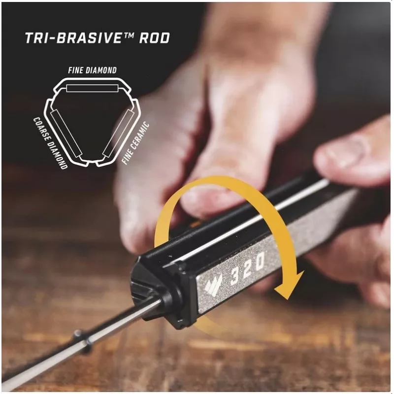 Peilių galąstuvas Work Sharp Professional Precision Adjust 09DX068 — pratraukiamas, reguliuojamas kampas, juodas, nailono korpusas