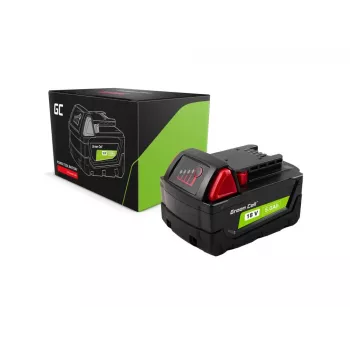Baterija Green Cell PTML18V5 Li-Ion 18V 5Ah belaidžiams įrankiams, matmenys 8×11,9×7,5 cm