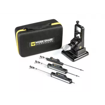 Pratraukiamas peilių galąstuvas Work Sharp Precision Adjust Elite 09DX066 — reguliuojamas kampas, deimantiniai akmenys, odinė apdaila, nailono korpusas